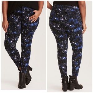 Torrid Black Galaxy Print High Rise Skinny Jeans